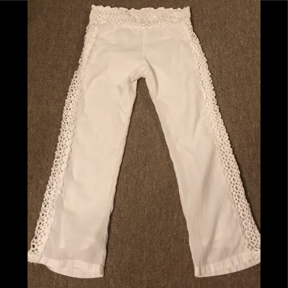 Super cute lined linen pants size small petite